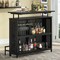 Tribesigns   Home Bar Unit 3 Tier Liquor Bar Table with Stemware Racks and Wine Storage Shelves Wine Bar Cabinet Mini Bar